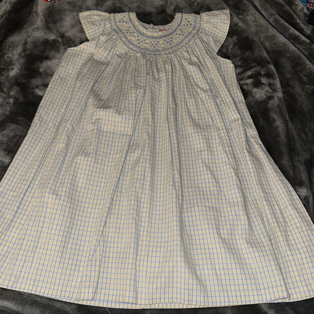 Orient Expressed smocked plaid dress size 2